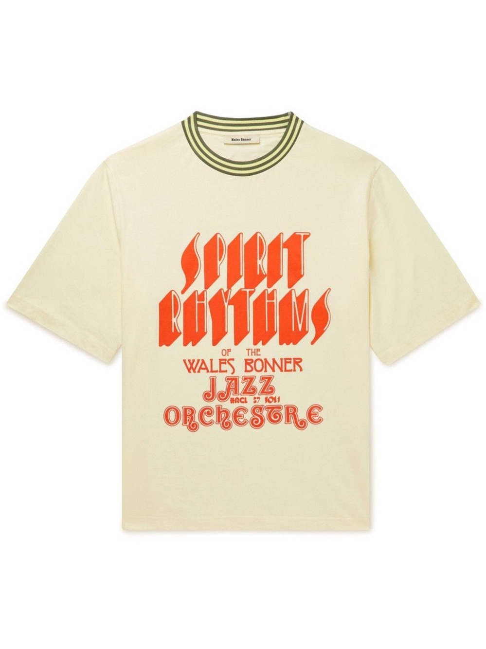 Wales Bonner Cream 'Spirit Rhythms' Graphic T-Shirt